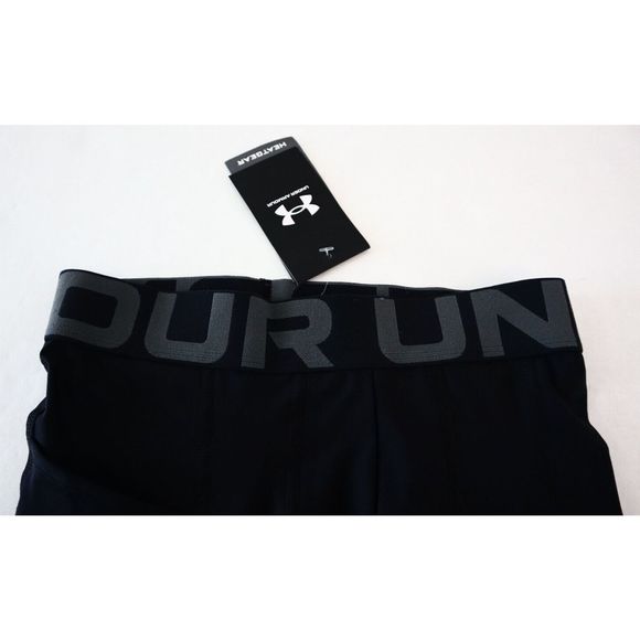 Under Armour 1361602 001 Mens Sz S Black HeatGear Armour Long Compression Shorts - Picture 3 of 5